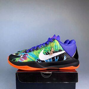 Kobe 5, ZOOM KOBE 5 PROTOTYPE, black, blue, green - basketball shoes